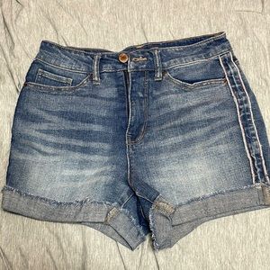 Blue High Rise Jean shorts